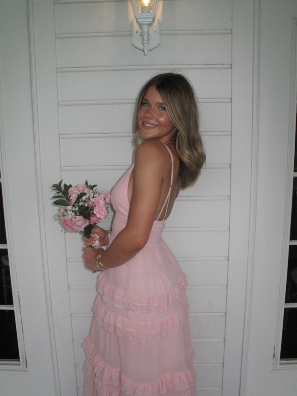 Lulu's Blush Pink Ruffle Tiered Maxi Dress - Picture 2 of 5